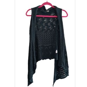Mossimo Supply Co. Black Open-Knit Sweater Vest